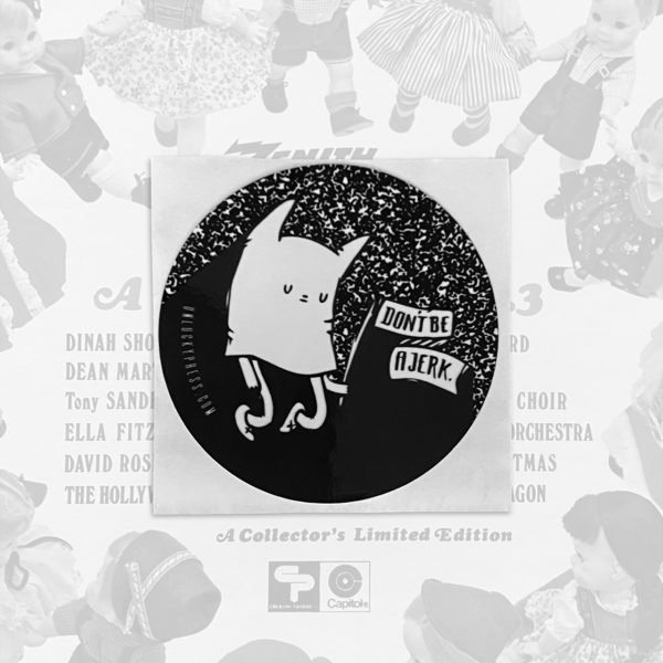 THE GHOST CAT "NO JERKS" STICKER