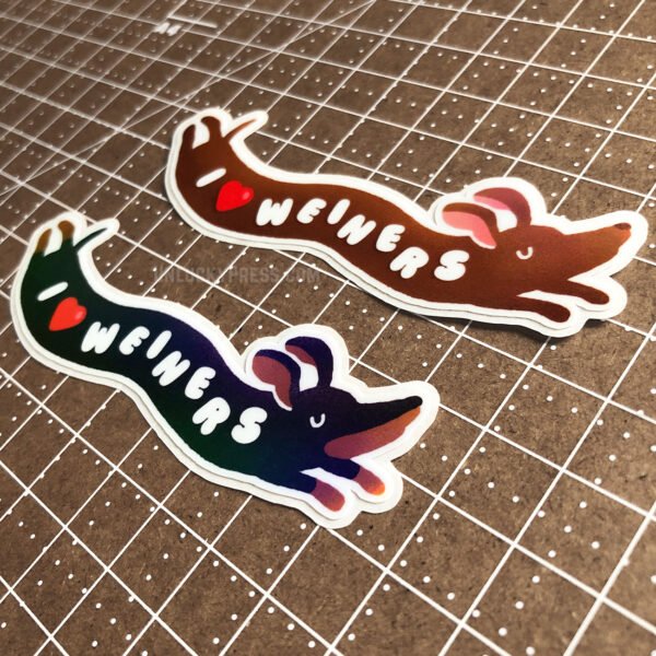 The "Weiner Dog" Small Die-Cut Vinyl Sticker