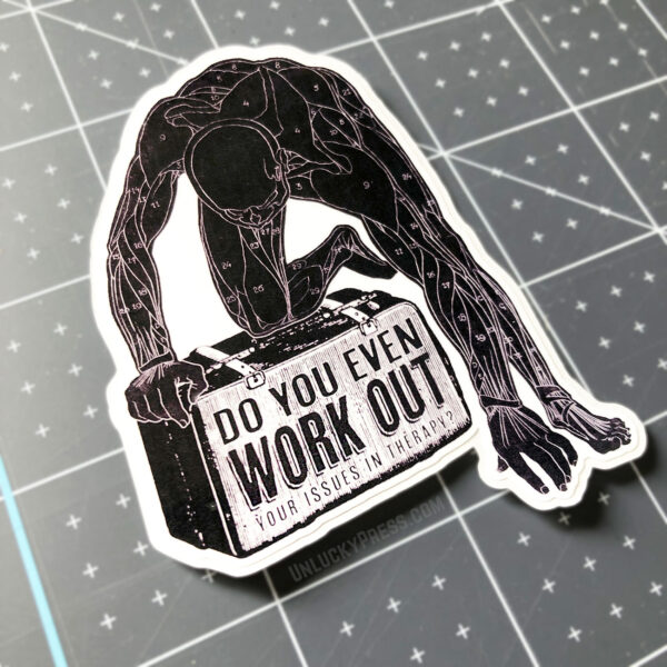 The "Work (it) Out" Die-Cut Vinyl Sticker